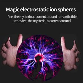 3 Inches Electrostatic Touch Induction Plasma Ball Magic Glow; Ion Generator Lamp Ball Magic Ion Lamp Magic Ball Christmas Birthday Gift Without