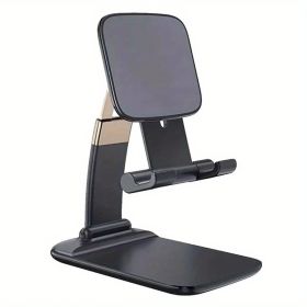 Desk Phone Holder; Foldable Hight Adjustable Phone Stand; Small And Flexible Compatible With Any Smartphones-L-311 (Color: Black)