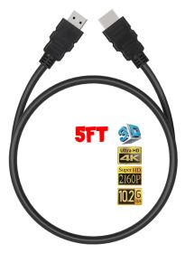 4K HDMI 2.0 Cable UHD HDTV Ultra HD High Speed 2160P HDR 60Hz 18Gbps Dolby HDCP (Cable Length: 5FT)