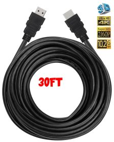 4K HDMI 2.0 Cable UHD HDTV Ultra HD High Speed 2160P HDR 60Hz 18Gbps Dolby HDCP (Cable Length: 30FT)