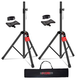 5 Core Speaker Stand Adjustable 31 to 54" PA DJ Tripod Stands Heavy Duty w 35mm Insert 132 Lbs (SKU: SS HD 2 PK 4.5 FT BLK WB)
