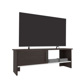 Trenton TV Stand, 1 Door, 1 Shelf (Color: Dark Oak / White)