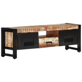 TV Stand 47.2"x11.8"x15.7" Solid Wood Reclaimed (Color: Multicolour)