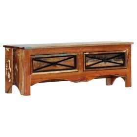 TV Stand 47.2"x11.8"x15.7" Solid Wood Reclaimed (Color: Brown)