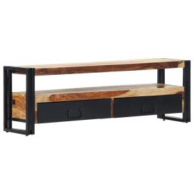 TV Stand 47.2"x11.8"x15.7" Solid Wood Sheesham (Color: Brown)